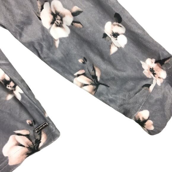 Tahari Women’s XL Floral Stretch Sleep Top – Soft Gray Lounge Shirt - Picture 5 of 14